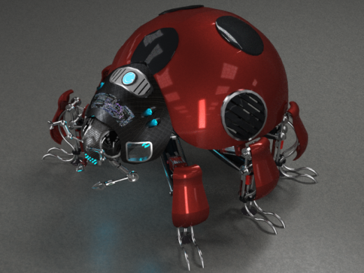 2款机械瓢虫蒸汽朋克机器甲虫模型3D图纸 STP格式缩略图